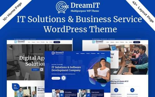 DreamIT IT Solutions Company Service WordPress Theme theme free